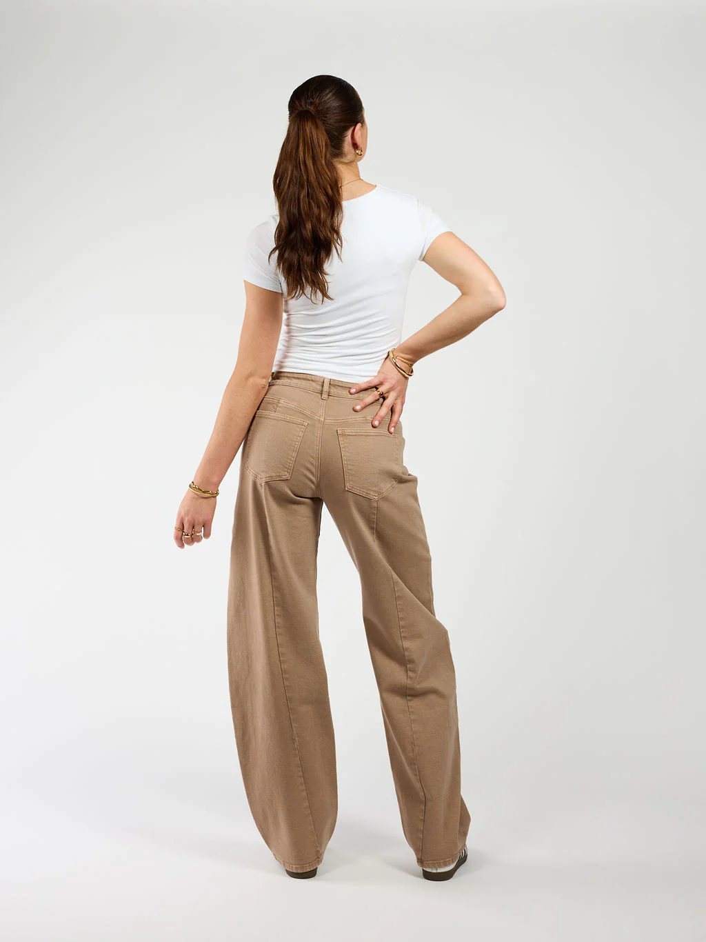 Zoey Barrel Jeans | Mid-waist | Mokka | Stretch | Tall - Image 6