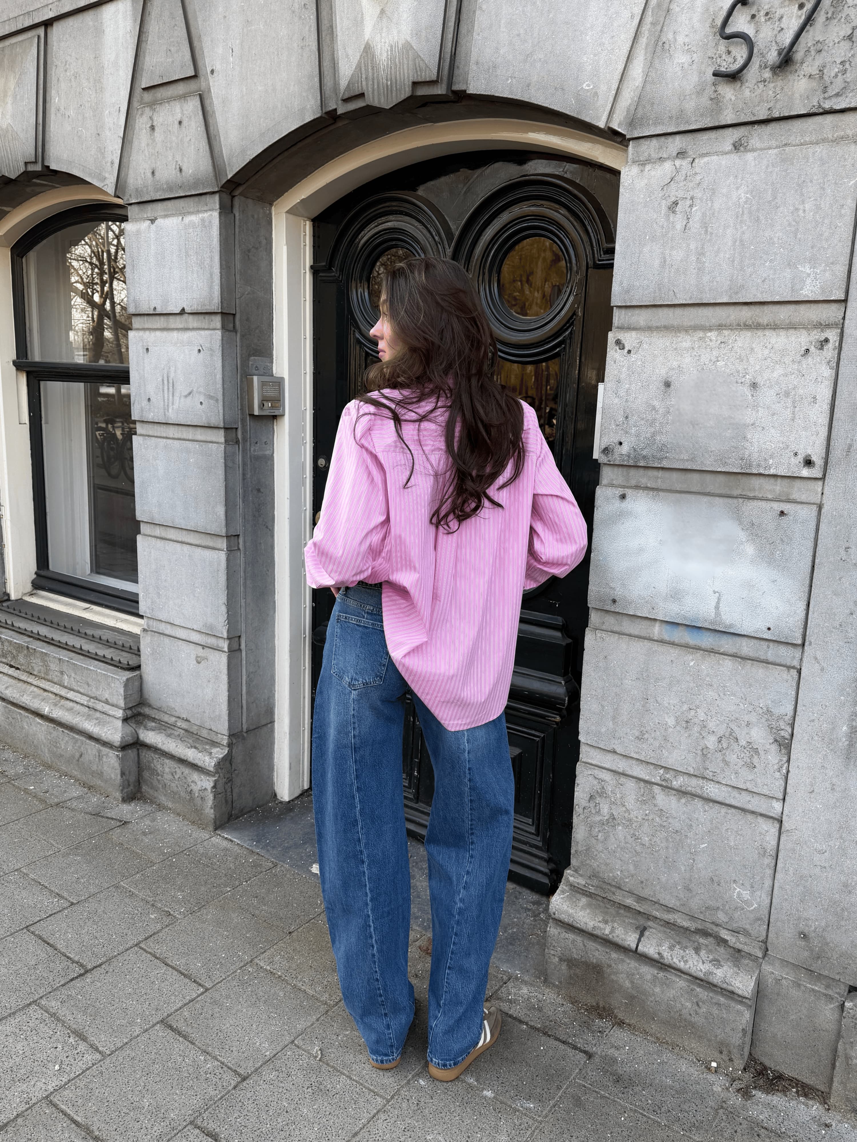 Zoey Barrel Jeans | Mid-waist | Ocean blue | Stretch | Tall - Image 2