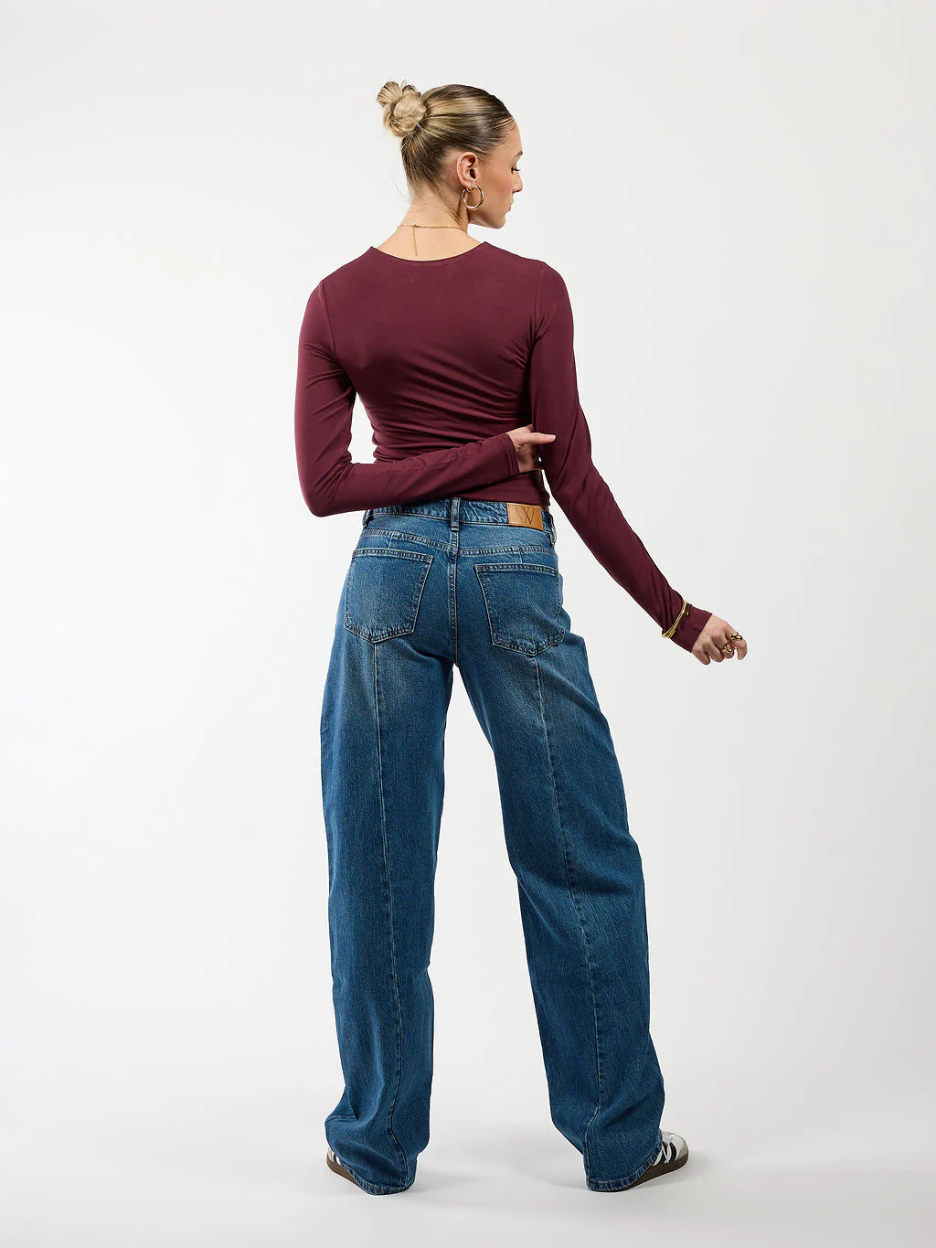 Zoey Barrel Jeans | Mid-waist | Ocean blue | Stretch | Tall - Image 5