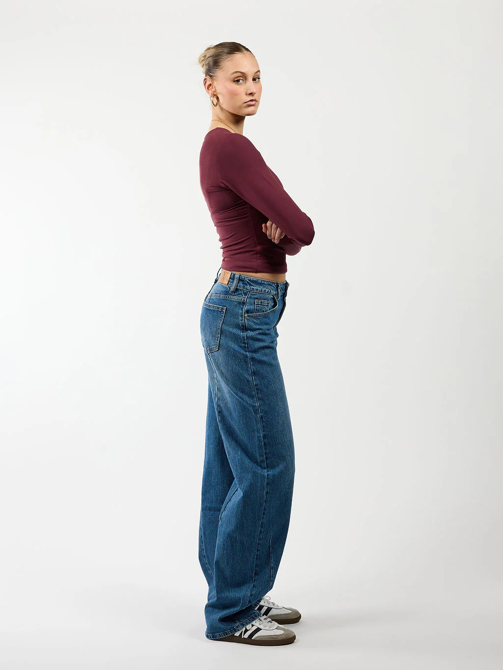 Zoey Barrel Jeans | Mid-waist | Ocean blue | Stretch | Tall - Image 6