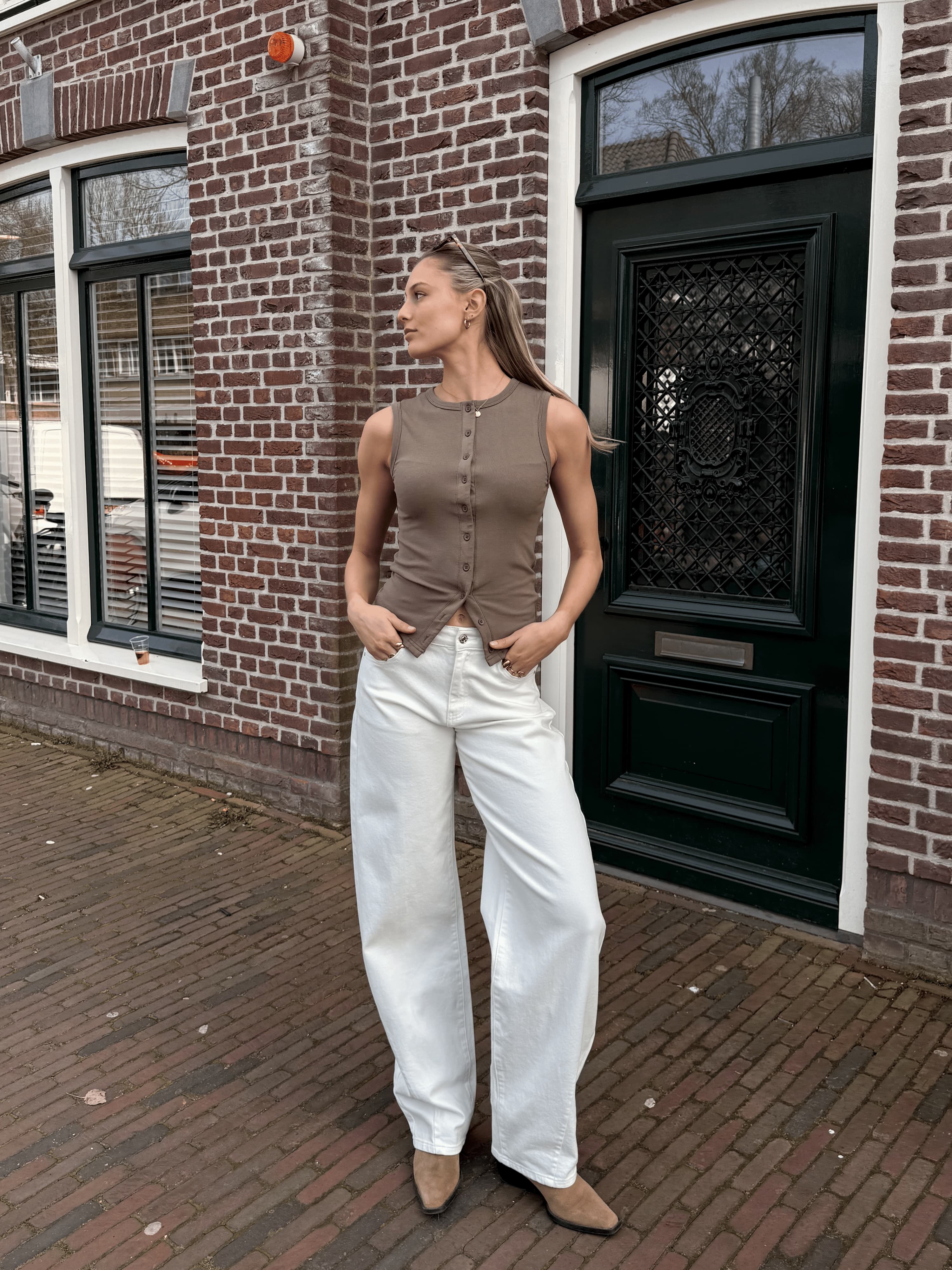 Zoey Barrel Jeans | Mid-waist | Wit | Stretch | Tall - Image 2
